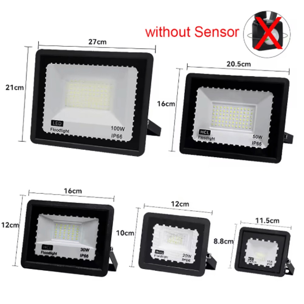 BrightSense Outdoor LED Floodlight With PIR Motion Sensor 10W100W IP66 1