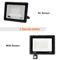BrightSense Outdoor LED Floodlight With PIR Motion Sensor 10W100W IP66 5