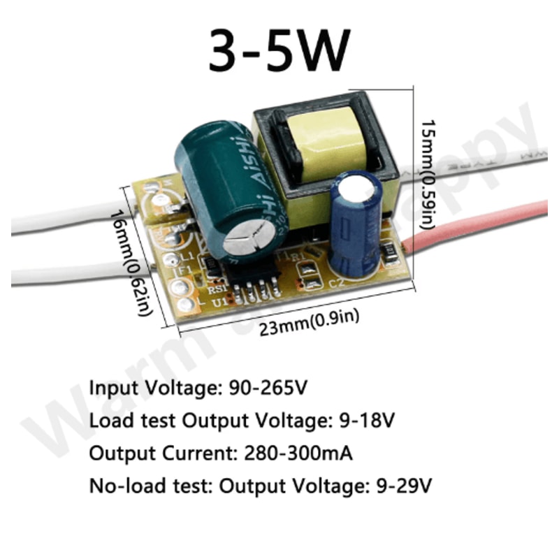 PowerMate 220V Constant Current LED Driver Board 1W36W 300mA 6