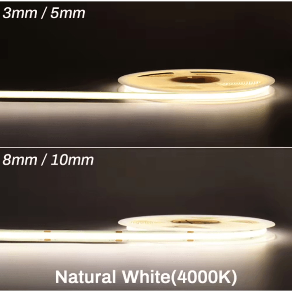UltraLine HighDensity COB LED Strip Light 3mm 5mm 12V24V RA90 3