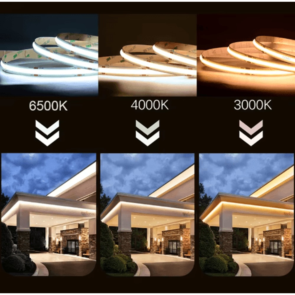 ProGlow ULListed HighDensity COB LED Strip Light 164ft RA90 3