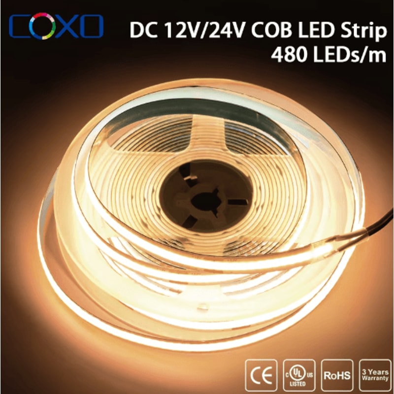 ProGlow ULListed HighDensity COB LED Strip Light 164ft RA90 0