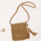 Solara HalfMoon Straw Crossbody Bag Handmade Summer Rattan Handbag 1