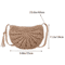Solara HalfMoon Straw Crossbody Bag Handmade Summer Rattan Handbag 10