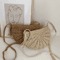 Solara HalfMoon Straw Crossbody Bag Handmade Summer Rattan Handbag 11