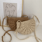 Solara HalfMoon Straw Crossbody Bag Handmade Summer Rattan Handbag 11