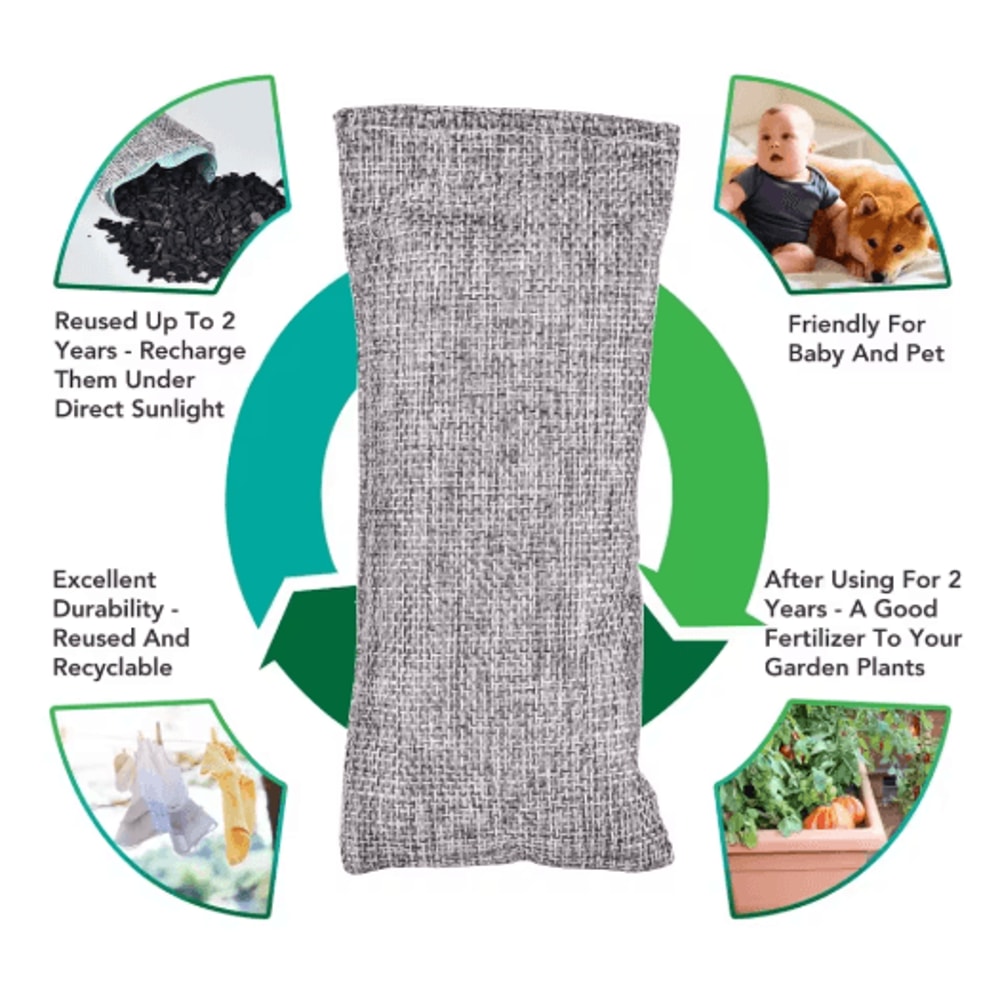 PureNest Bamboo Charcoal Air Purifying Bags 10 Pack 2