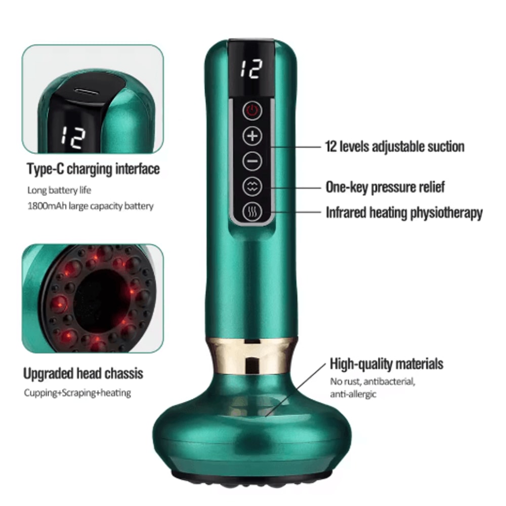VitaCupp Electric Suction Cupping Therapy And Gua Sha Massage Set 8