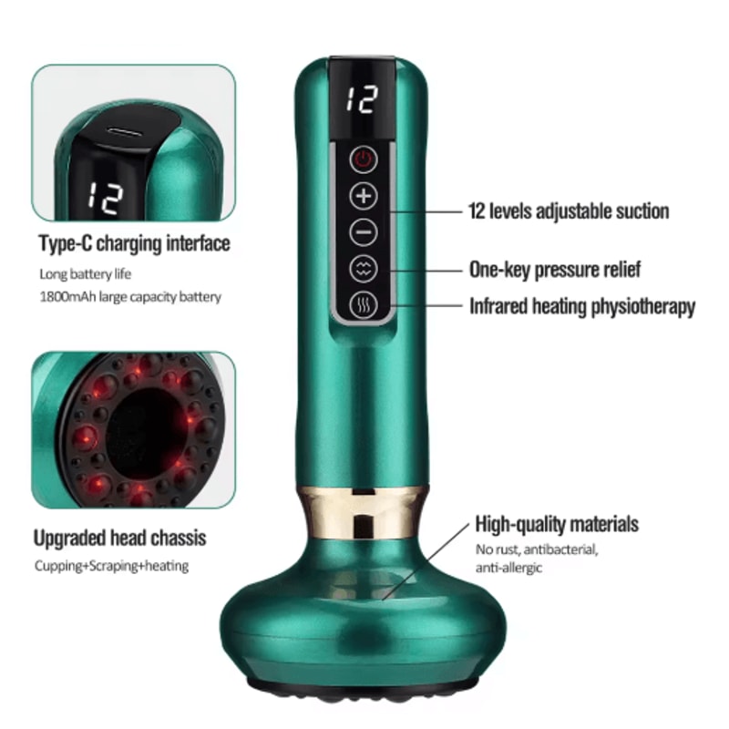 VitaCupp Electric Suction Cupping Therapy And Gua Sha Massage Set 8