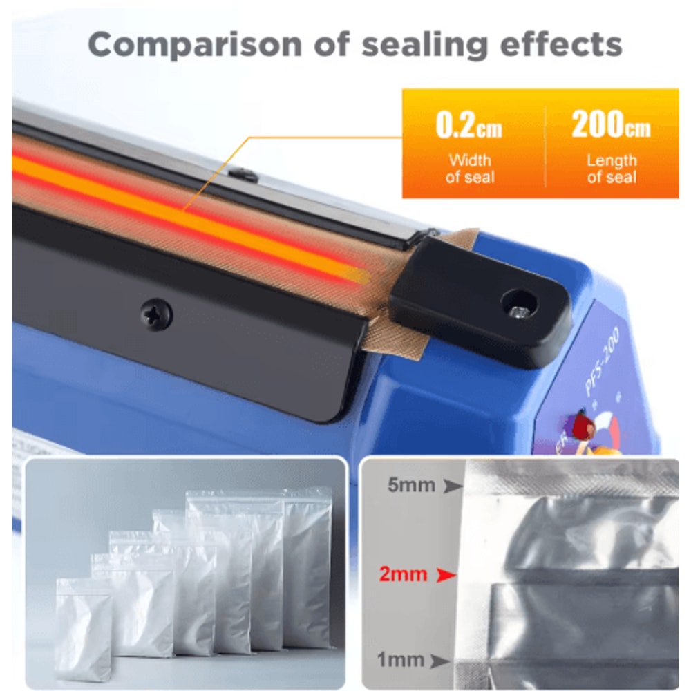 SealPro 8 Inch Manual Impulse Heat Sealer For Plastic And Shrink Bags 5