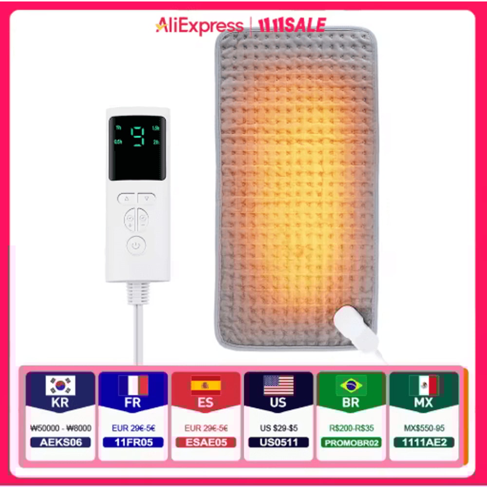 CozyHeat Electric Heating Blanket Mat 58 To 29cm For Bed And Sofa 8