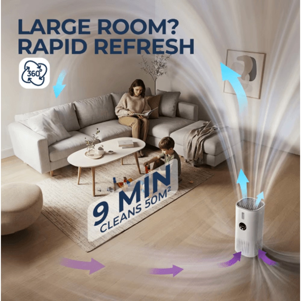 AeroPure 2 In 1 Air Purifier And Humidifier With H13 True HEPA White 3