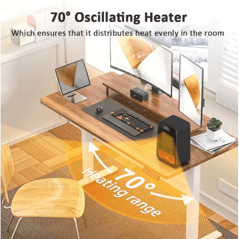 HeatEase Desktop Electric Hot Air Blower With Thermostat 5