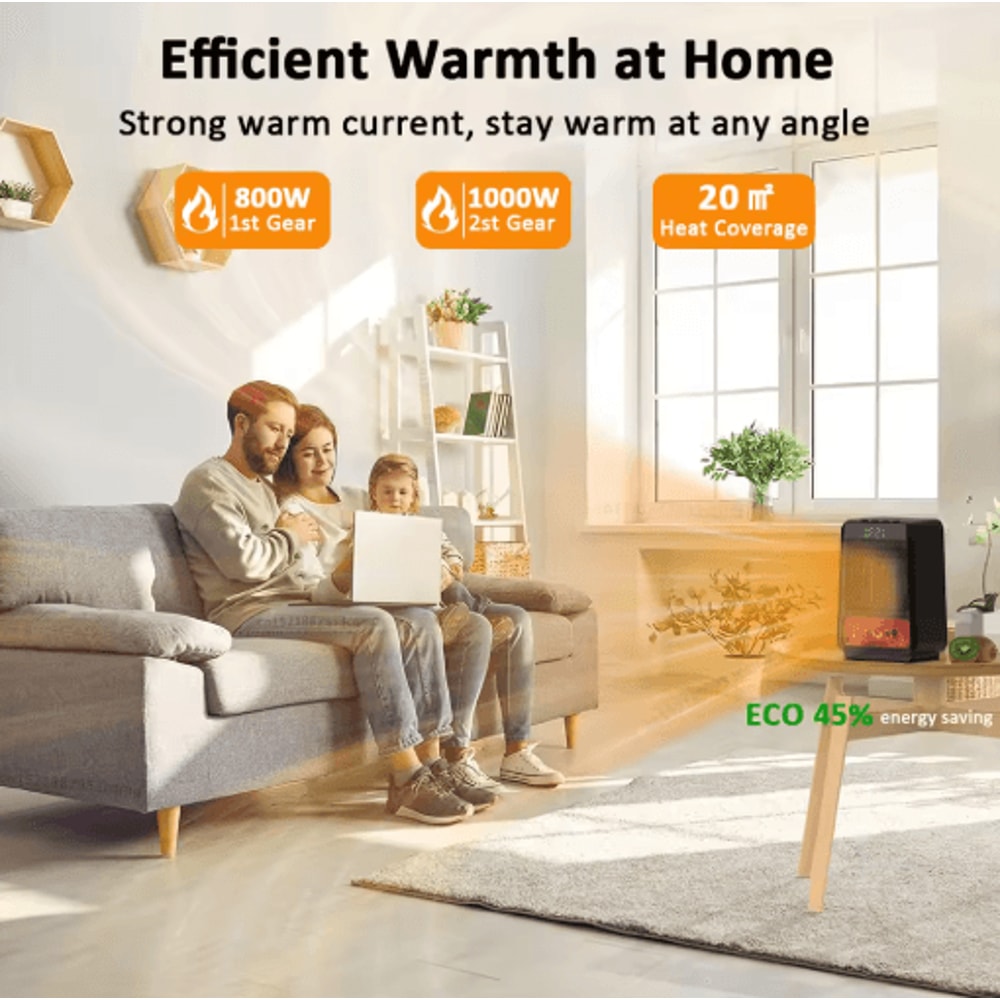 HeatEase Desktop Electric Hot Air Blower With Thermostat 6