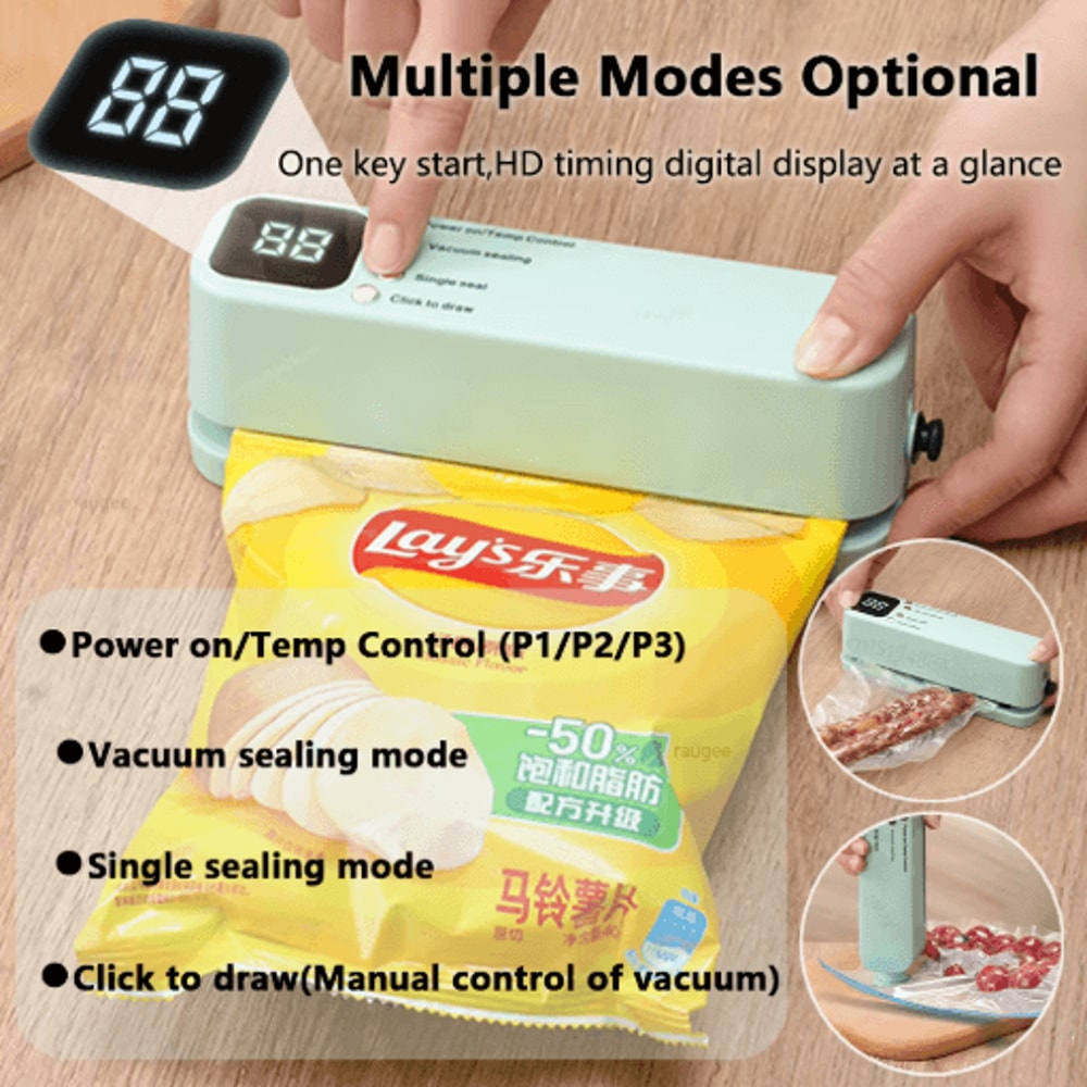 FreshLock USB Rechargeable Portable Vacuum Food Sealer 4