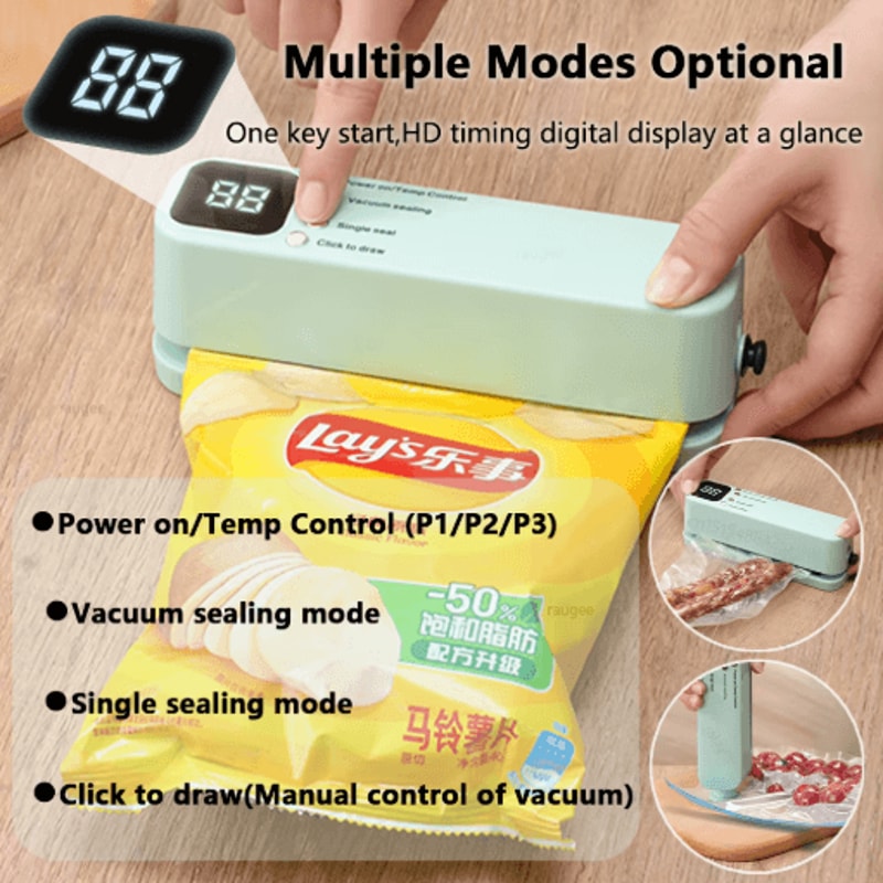 FreshLock USB Rechargeable Portable Vacuum Food Sealer 4