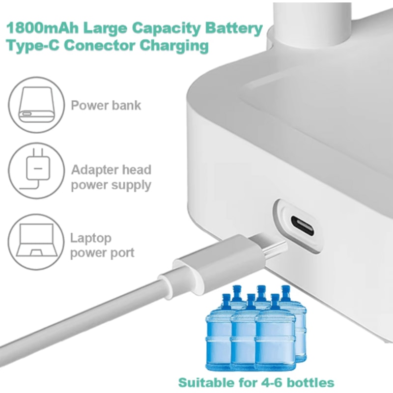AquaTap Portable Electric Water Gallon Pump Smart Automatic Dispenser 5