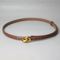 Retro Genuine Leather Knot Buckle Thin Belt For Dress And Jeans 1