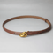 Retro Genuine Leather Knot Buckle Thin Belt For Dress And Jeans 3
