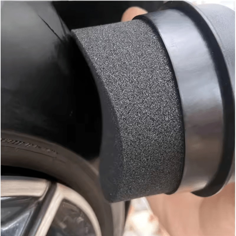 Curved Car Tire Waxing Sponge Applicator With Protective Lid 8