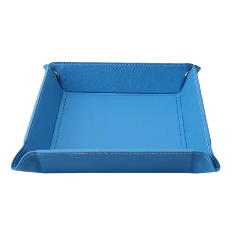 PU Leather Folding Valet Tray Organizer For Desk And Travel 1