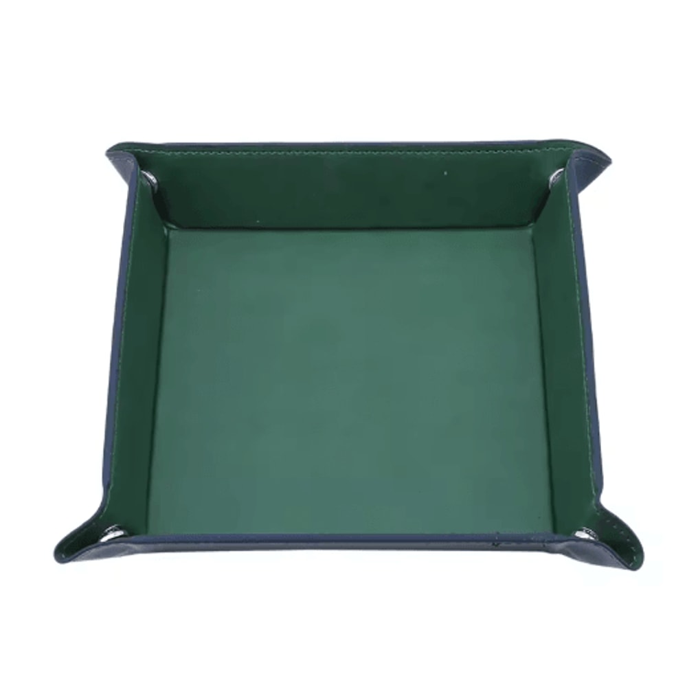 PU Leather Folding Valet Tray Organizer For Desk And Travel 8