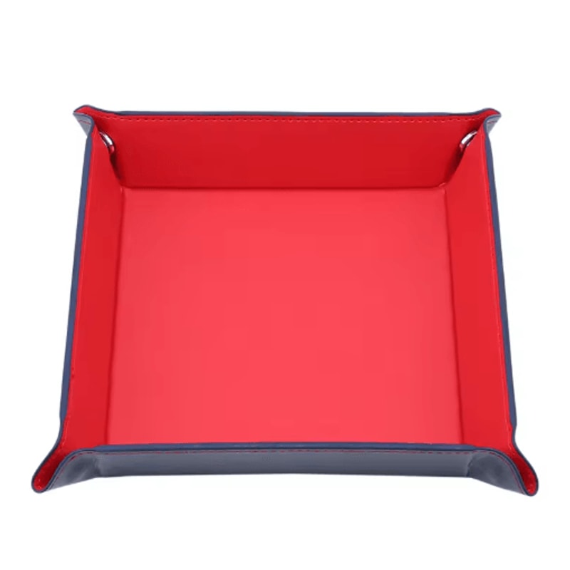 PU Leather Folding Valet Tray Organizer For Desk And Travel 9