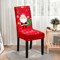 Christmas High Back Dining Chair Cover Set Festive Elastic Decoration 2