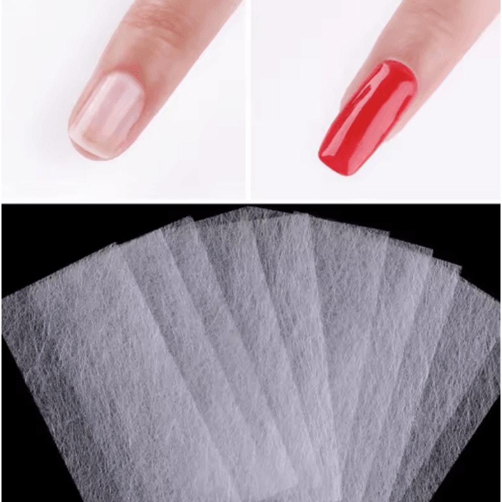 Fiberglass Nail Extension Wraps For UV Gel And Acrylic Silk Form Manicure Building Sheets 10 To 50p 6