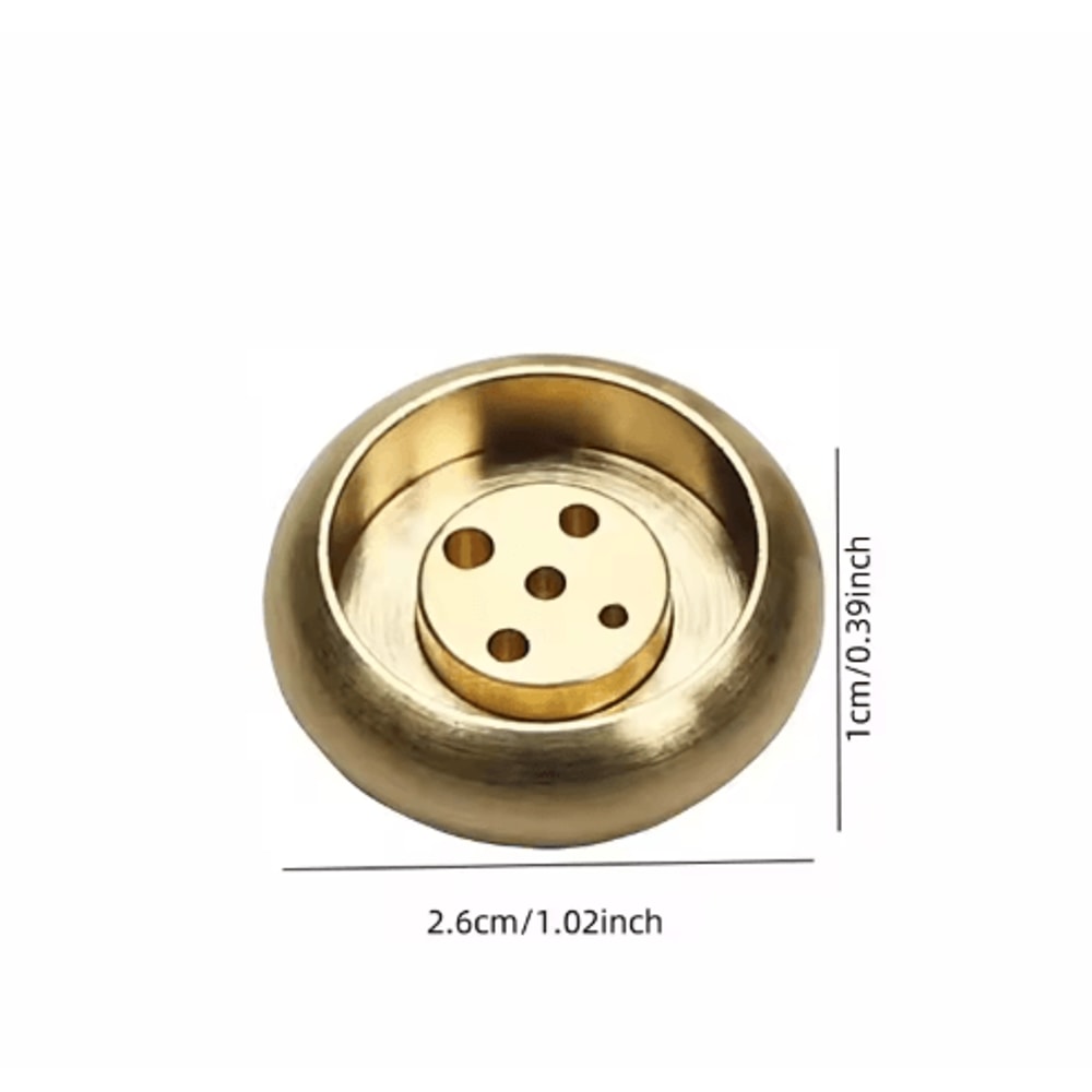 Decorative Brass Incense Burner With Heat Resistant Base Mini Holder For Sandalwood Incense 1