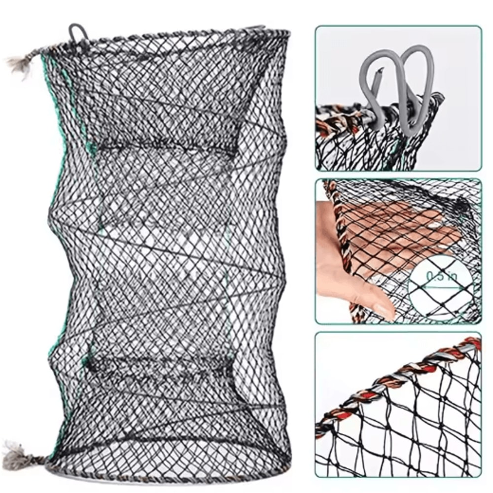 Collapsible Fish Trap Net For Crayfish Crab And Shrimp Telescopic Foldable Fishing Cage 2