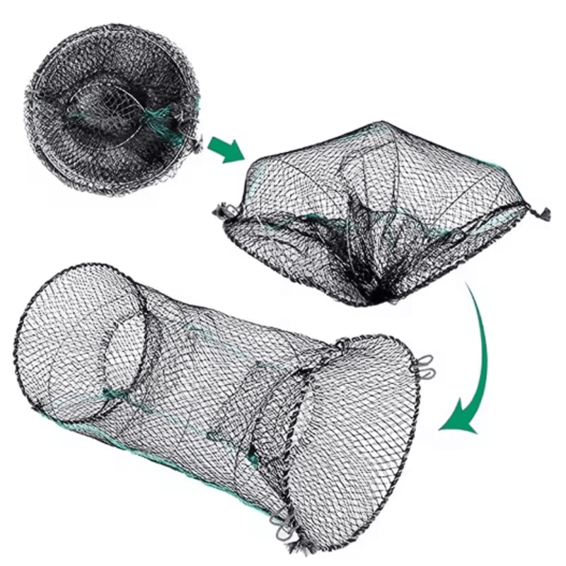 Collapsible Fish Trap Net For Crayfish Crab And Shrimp Telescopic Foldable Fishing Cage 3