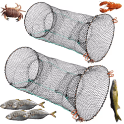 collapsible fish trap net for crayfish crab and shrimp telescopic foldable fishing cage