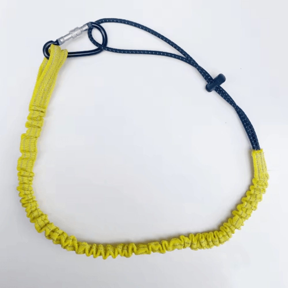 Professional Safety Lanyard With Elastic Buffer And Carabiner High Altitude Anti Fall Protection Be 1