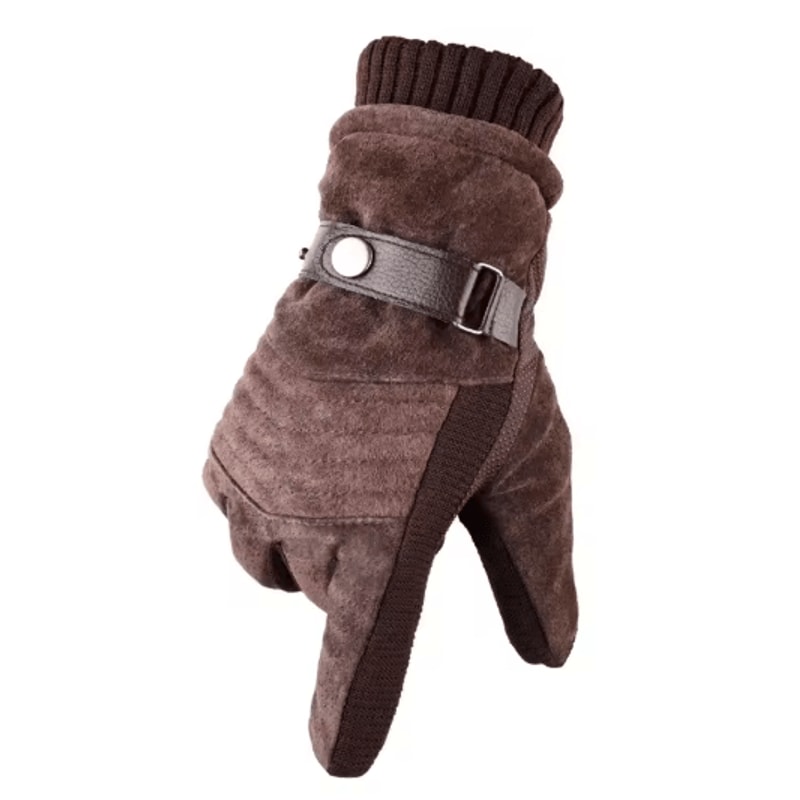 Touch Screen Winter Gloves For Men Genuine Leather Full Finger Warm Outdoor Gloves 1