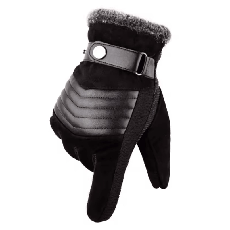 Touch Screen Winter Gloves For Men Genuine Leather Full Finger Warm Outdoor Gloves 3