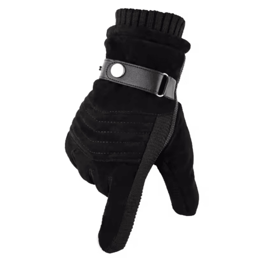 Touch Screen Winter Gloves For Men Genuine Leather Full Finger Warm Outdoor Gloves 4