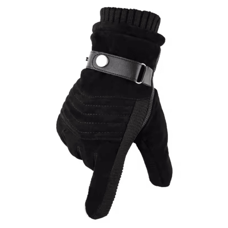 Touch Screen Winter Gloves For Men Genuine Leather Full Finger Warm Outdoor Gloves 4