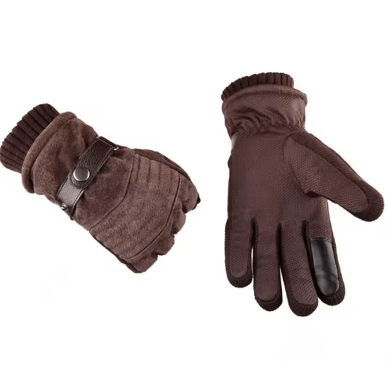 Touch Screen Winter Gloves For Men Genuine Leather Full Finger Warm Outdoor Gloves 6