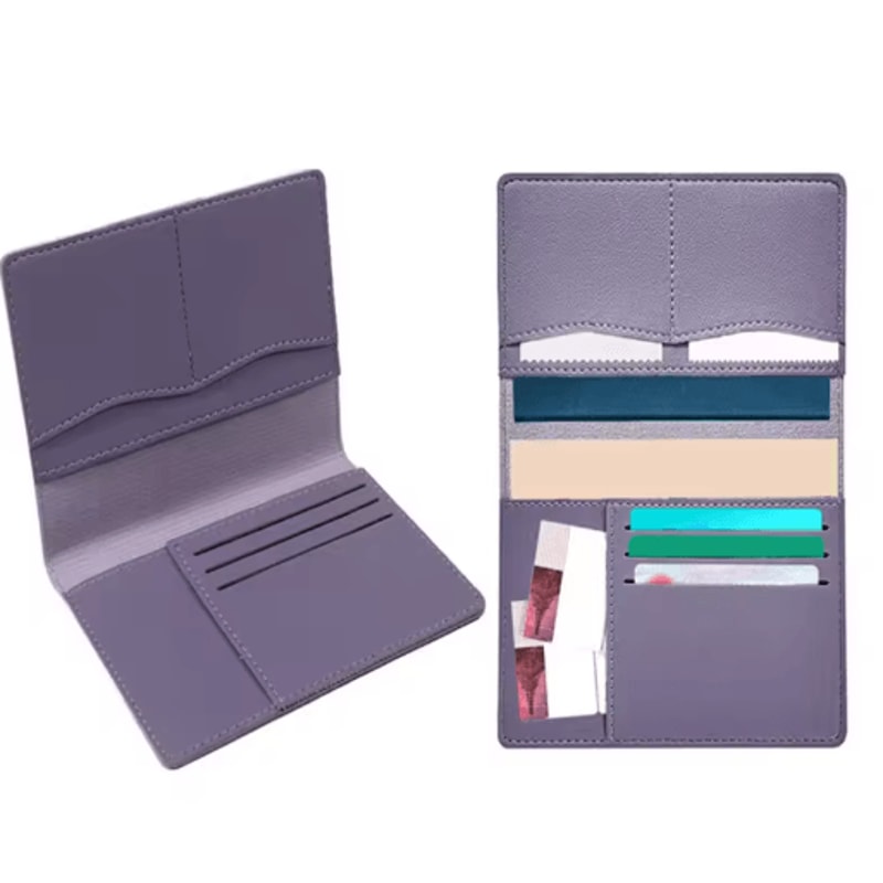 PU Leather Passport Holder Travel Wallet Multifunctional Document And Card Organizer 19