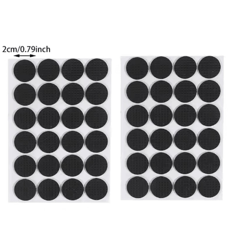 Adhesive Rubber Furniture Pads Set Non Slip Floor Protectors For Chairs Table Legs 12 To 48PCS 1