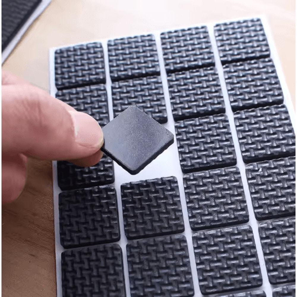 Adhesive Rubber Furniture Pads Set Non Slip Floor Protectors For Chairs Table Legs 12 To 48PCS 7