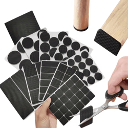 adhesive rubber furniture pads set non slip floor protectors for chairs table legs 12 to 48pcs