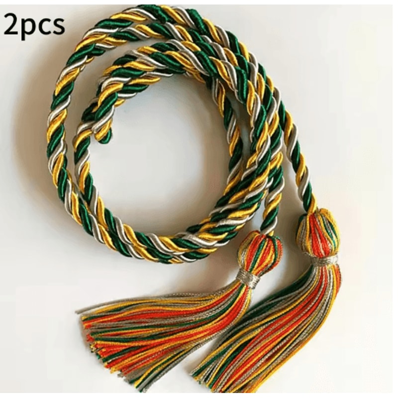 Graduation Honor Cords Braided Tassel Rope For Bachelor Gown 1 Yo 2PCS 4