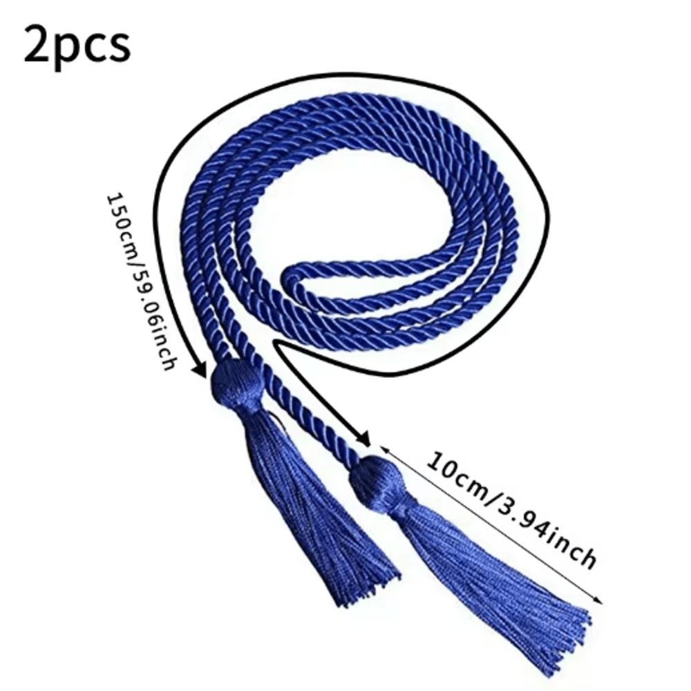 Graduation Honor Cords Braided Tassel Rope For Bachelor Gown 1 Yo 2PCS 7