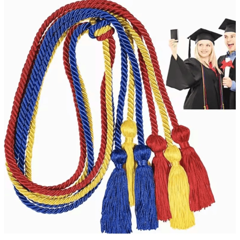 Graduation Honor Cords Braided Tassel Rope For Bachelor Gown 1 Yo 2PCS 28
