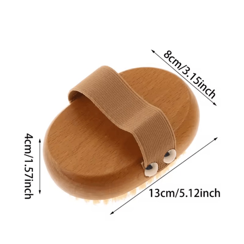 Natural Bristle Body Brush For Wet And Dry Use Exfoliating Massage Tool For Skin Renewal 5