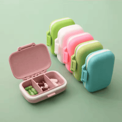 mini portable pill organizer case 3 grid weekly medicine storage box