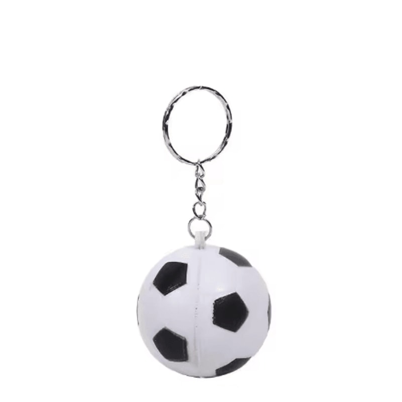 PU Leather Stress Ball Keychain Mini Foam Squeeze Toy For Anxiety Relief 5