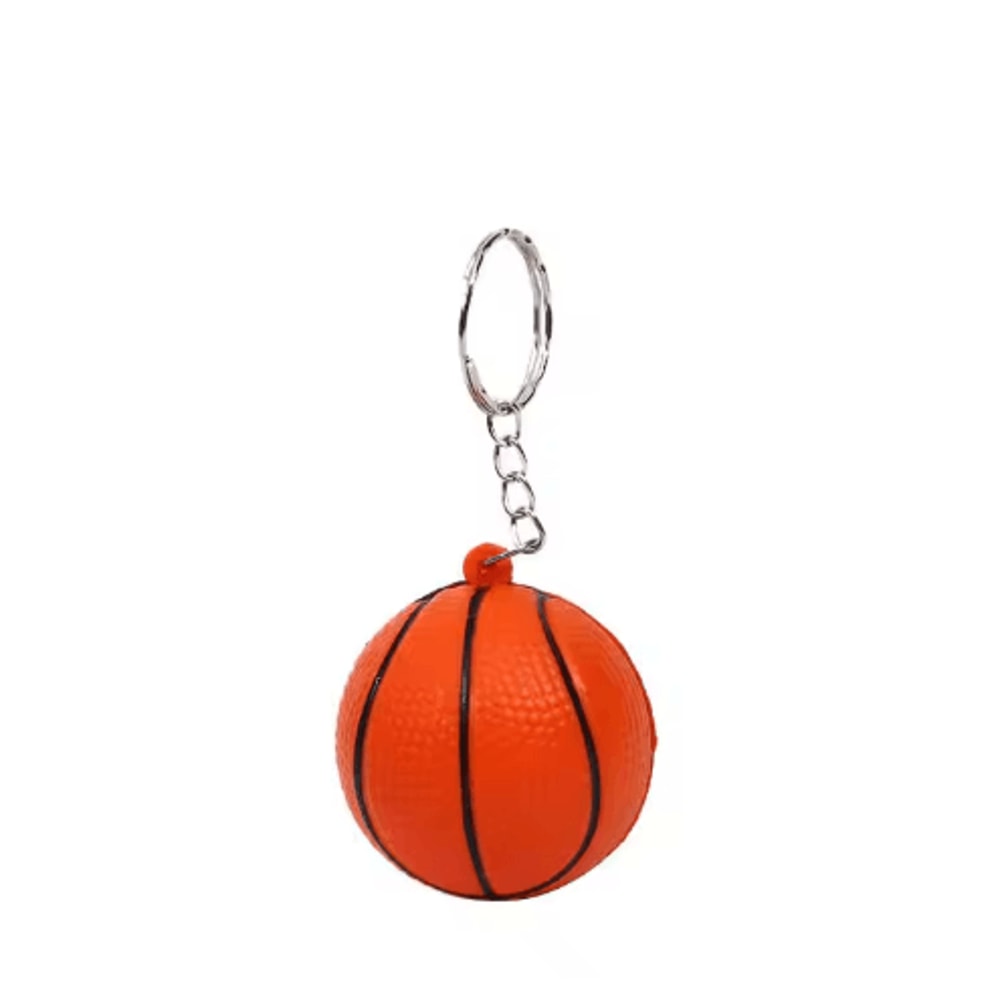 PU Leather Stress Ball Keychain Mini Foam Squeeze Toy For Anxiety Relief 6